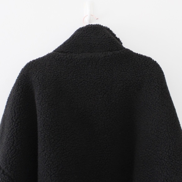 Boohoo Crop Teddy Faux Fur Bomber Jacket - Picture 6 of 8